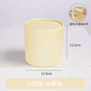 Cutie rotundă simplă mică PALE YELLOW