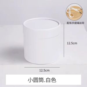 Cutie rotundă simplă mică WHITE